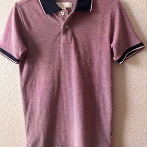 Aeropostale Maroon Polo Shirt with Navy Trim